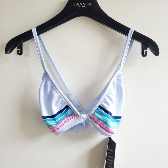 Chaser Glass Striped Bikini Top NWT Size Small/2-4 US - Picture 1 of 7